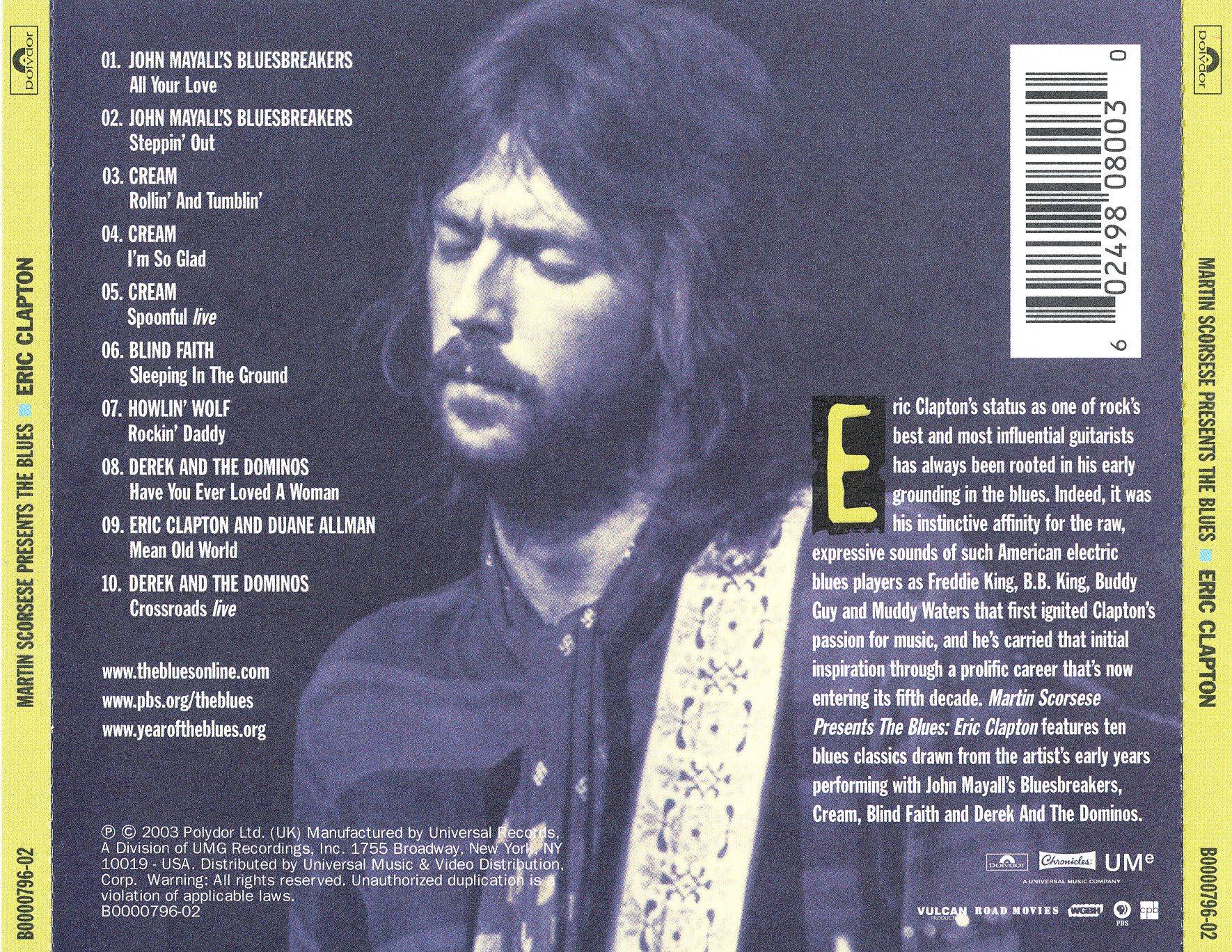Eric Clapton Martin Scorsese presents The Blues : Back